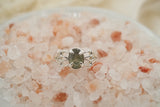 Cloudy Green Montana Sapphire Ring
