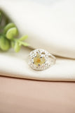 Raw Yellow Orange Montana Sapphire Ring