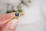 Blue Montana Sapphire Gold Ring