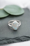 Rivers of Blue, Dark Australian Opal Ring