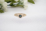 Blue Montana Sapphire Gold Ring