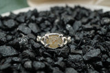 Raw Green Yellow Montana Sapphire Ring