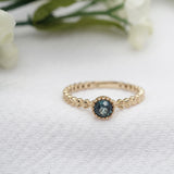 Blue Montana Sapphire Gold Ring