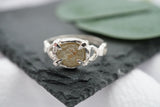 Raw Green Yellow Montana Sapphire Ring