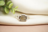 Raw Green Yellow Montana Sapphire Ring