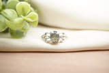 Cloudy Green Montana Sapphire Ring