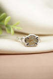Raw Green Yellow Montana Sapphire Ring