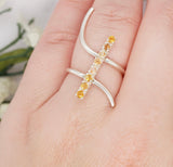 Gold Bar Montana Sapphire Ring