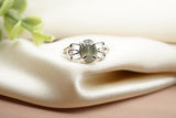 Cloudy Green Montana Sapphire Ring