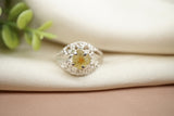 Raw Yellow Orange Montana Sapphire Ring