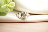 Cloudy Green Montana Sapphire Ring