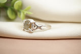 Raw Green Yellow Montana Sapphire Ring