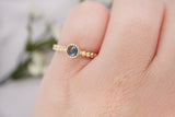 Blue Montana Sapphire Gold Ring