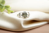 Cloudy Green Montana Sapphire Ring