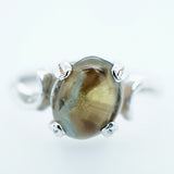 Green and Yellow Cab Montana Sapphire Ring