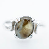 Green and Yellow Cab Montana Sapphire Ring