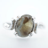 Green and Yellow Cab Montana Sapphire Ring