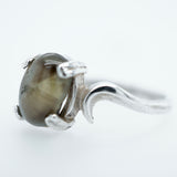 Green and Yellow Cab Montana Sapphire Ring
