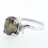 Green and Yellow Cab Montana Sapphire Ring