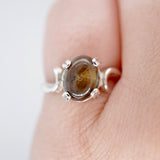 Green and Yellow Cab Montana Sapphire Ring