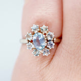 White Gold Montana Sapphire Cluster Ring