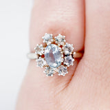 White Gold Montana Sapphire Cluster Ring
