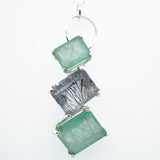 Rutilated Quartz and Emerald Necklace