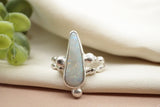 Blue Rainbow Dark Australian Opal Ring