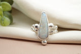 Blue Rainbow Dark Australian Opal Ring