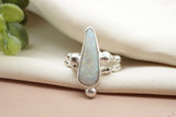 Blue Rainbow Dark Australian Opal Ring