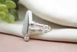 Blue Rainbow Dark Australian Opal Ring