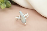 Blue Rainbow Dark Australian Opal Ring