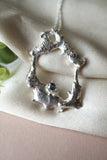 Flowing Metal Blue Montana Sapphire Necklace