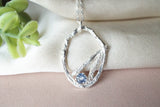 Textured Blue Montana Sapphire Necklace