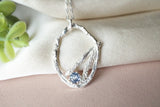 Textured Blue Montana Sapphire Necklace