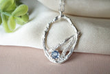 Textured Blue Montana Sapphire Necklace