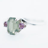 Pink and Teal Montana Sapphire Ring