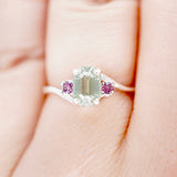 Pink and Teal Montana Sapphire Ring