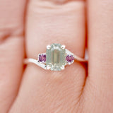 Pink and Teal Montana Sapphire Ring