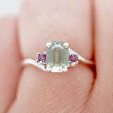 Pink and Teal Montana Sapphire Ring
