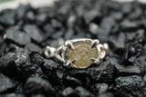 Raw Green Yellow Montana Sapphire Ring