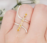 Gold Bar Montana Sapphire Ring