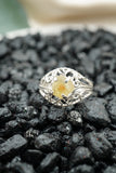 Raw Yellow Orange Montana Sapphire Ring