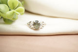 Cloudy Green Montana Sapphire Ring