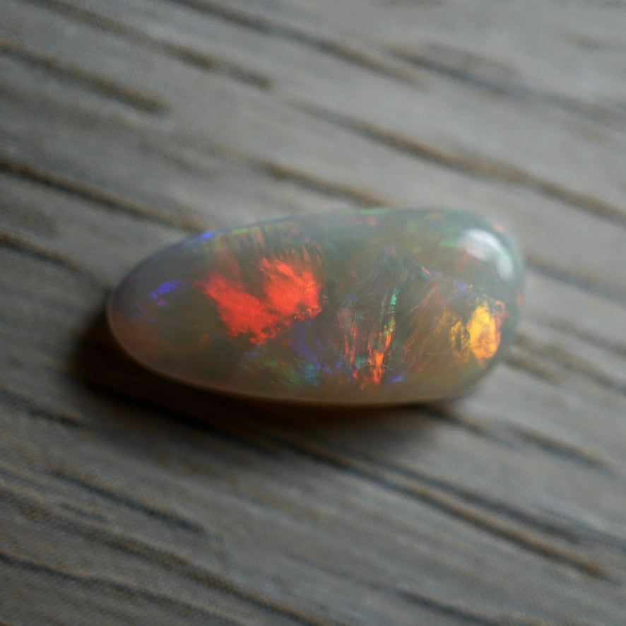 Rare Red Australian Boulder Opal and Sterling Silver Ring - Etsy Australian opal with rare red color! main image 1