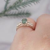 Rare Opalescent Teal Montana Sapphire Ring