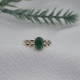 Rare Opalescent Teal Montana Sapphire Ring