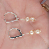 Accented Pink Freshwater Pearl Earrings