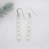 White Freshwater Pearl Earrings