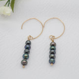 Dangle Black Freshwater Pearl Earrings